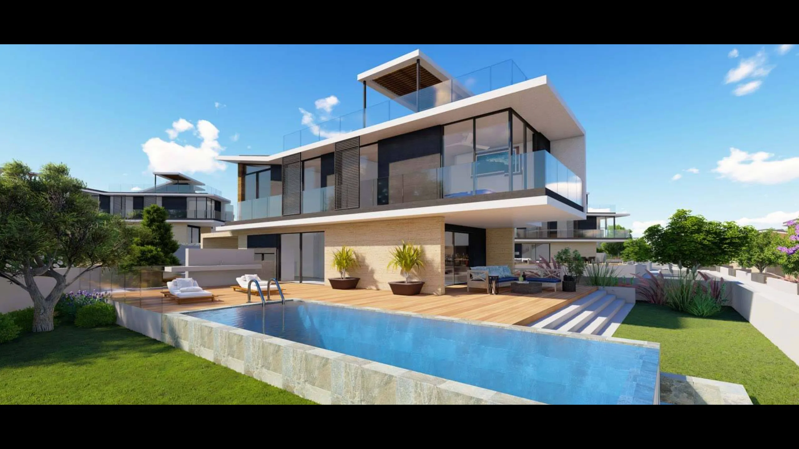 Stylish villas with pool near sea 1
