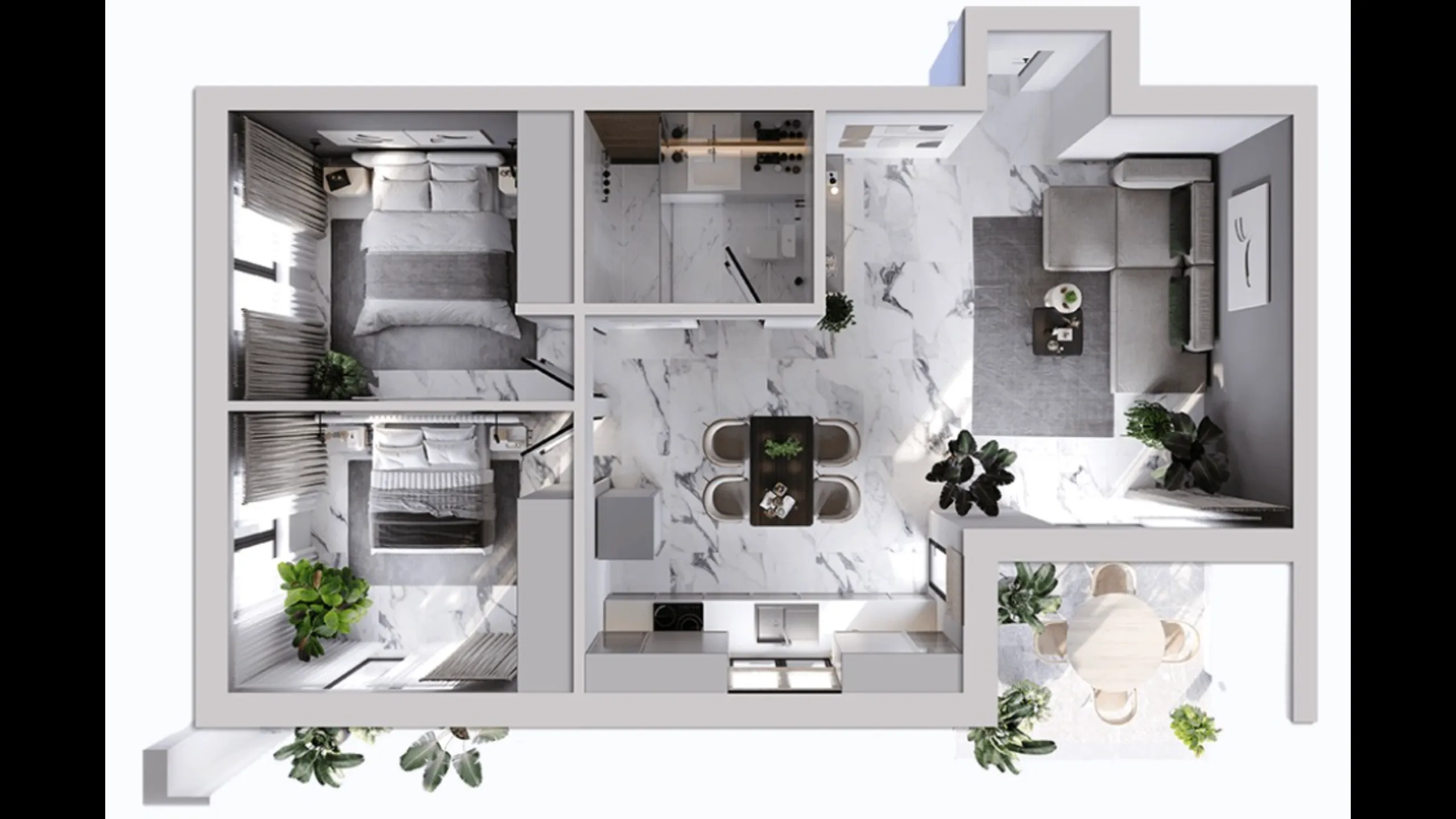 Comfortable apartments with 2 bedrooms, Trachoni, Limassol 16