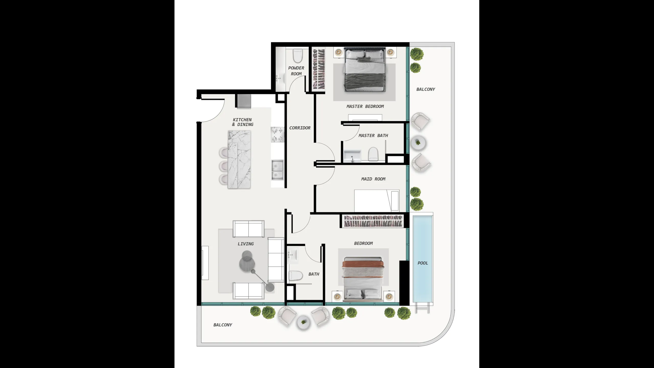 Elegant 1-4 bedroom apartments with private pools, Dubai Islands, Dubai 22