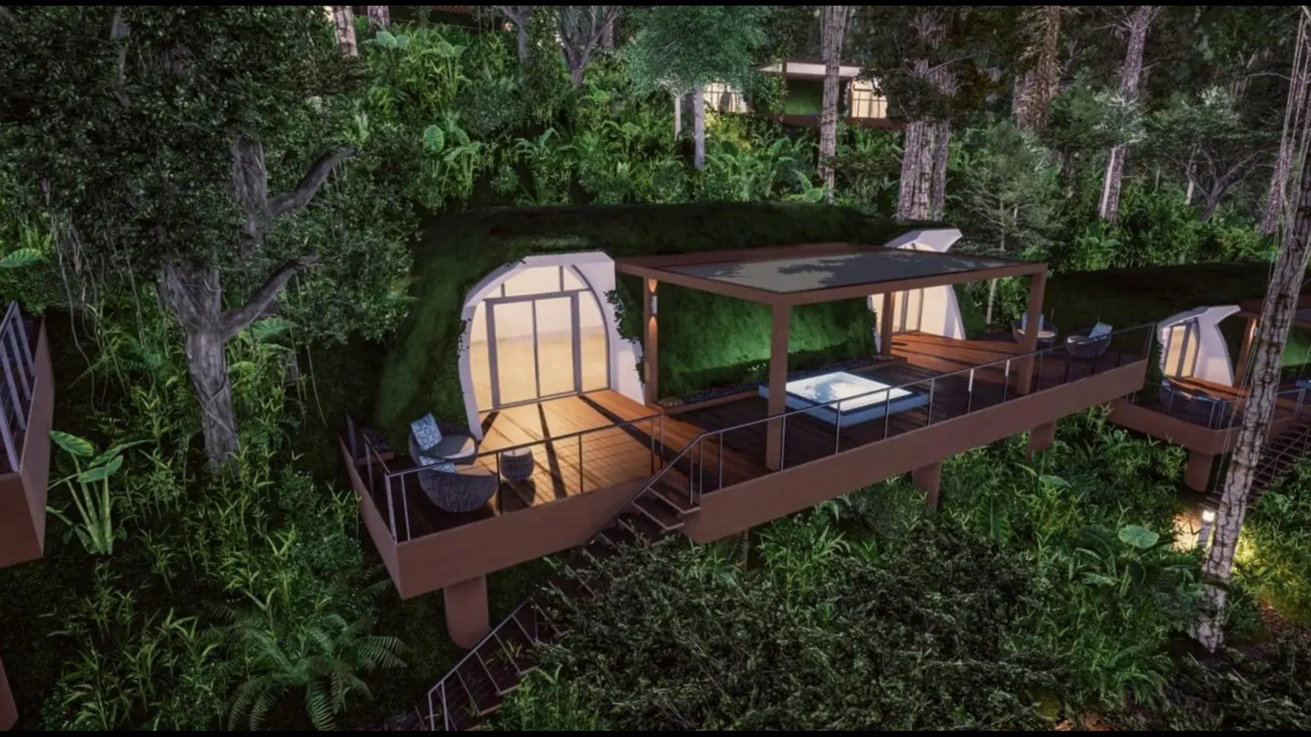 Share in the hotel complex of 72 eco-cottages in the rainforest 1