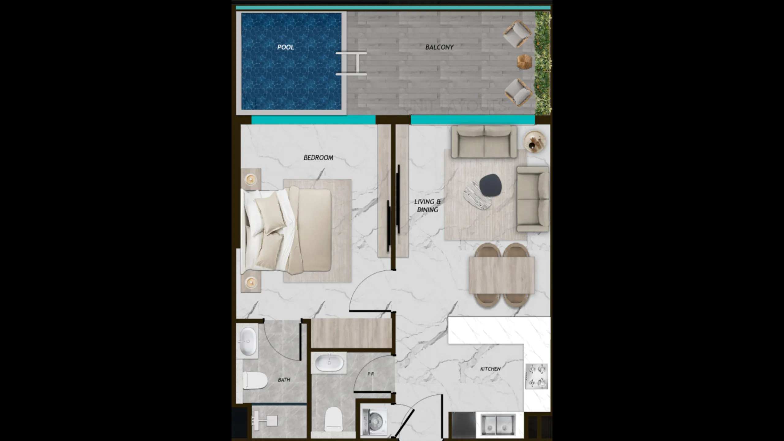 Elegant apartments with 1-2 bedrooms, Dubai Land Residence Complex, Dubai 8