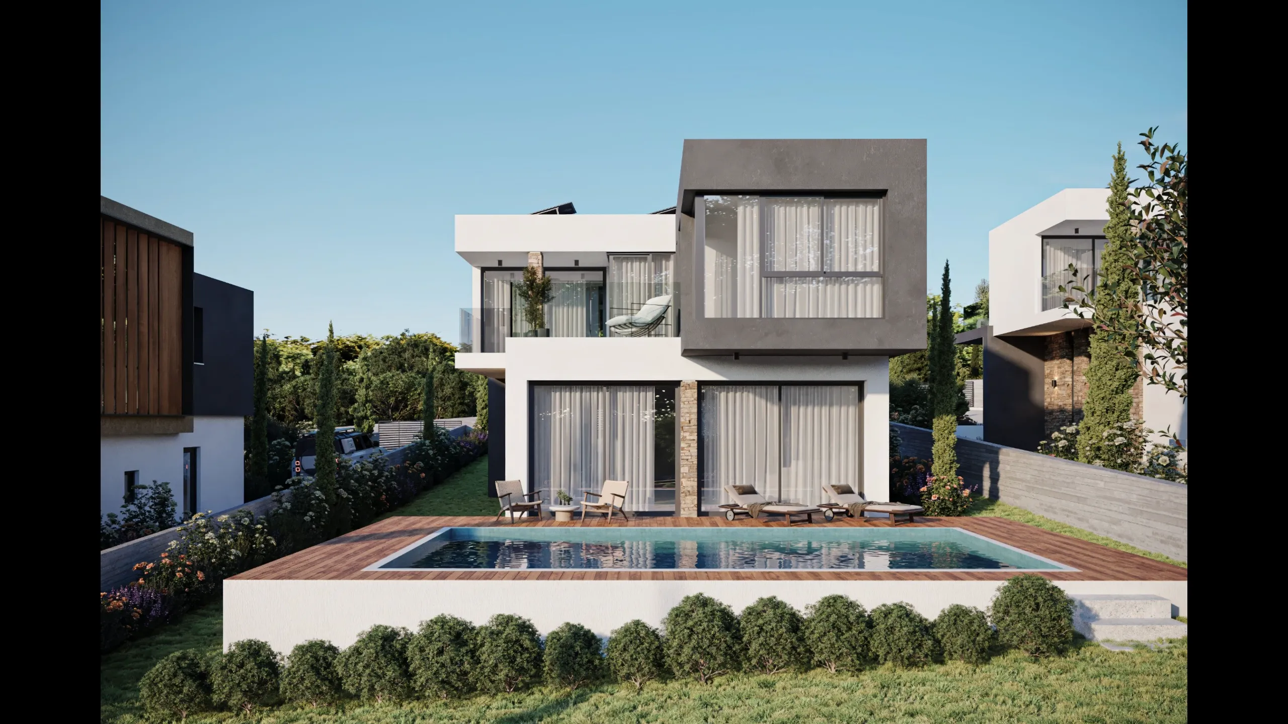 Villas with 3 bedrooms in contemporary style, Tala, Paphos 2