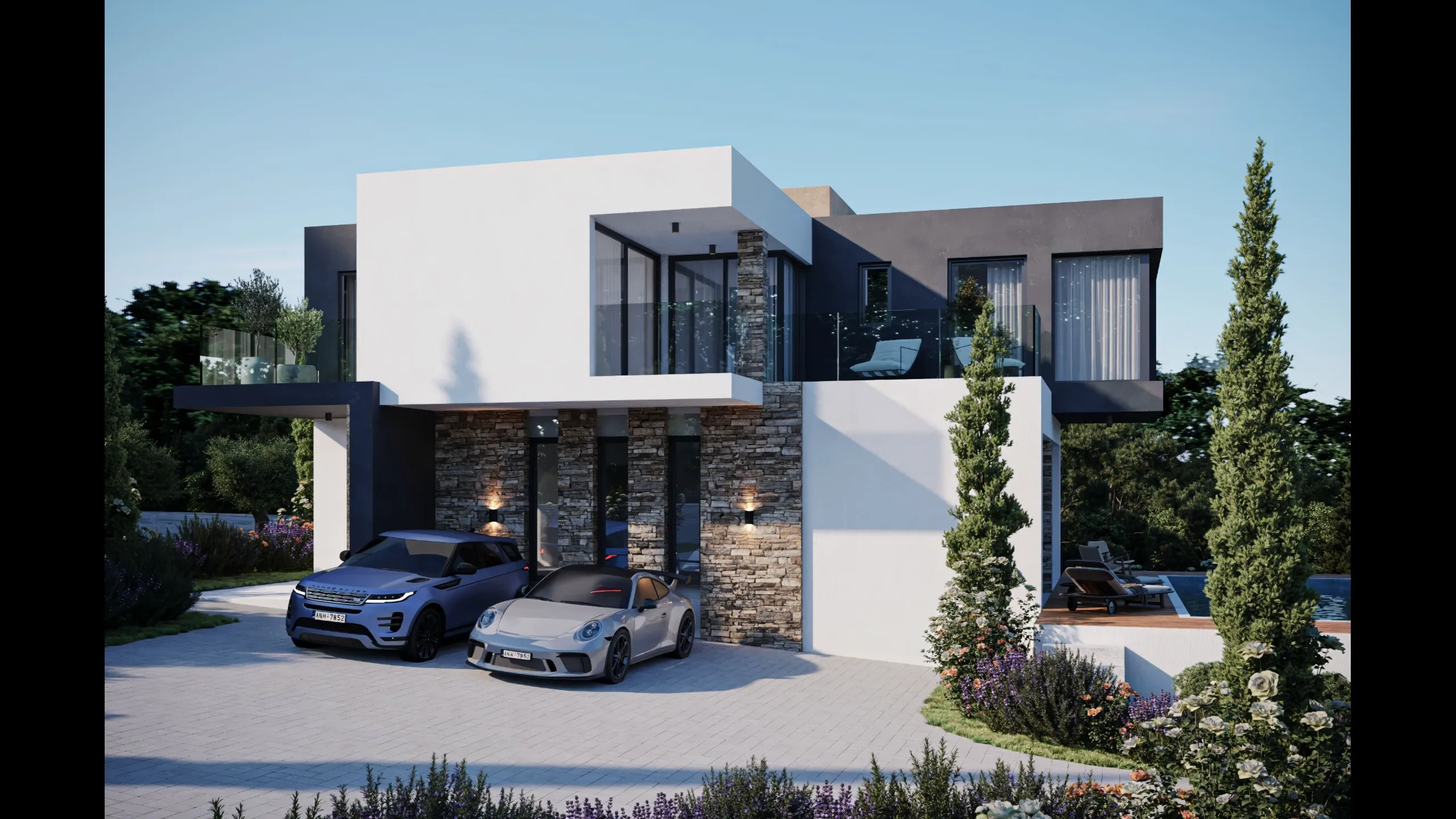 Villas with 3 bedrooms in contemporary style, Tala, Paphos 1