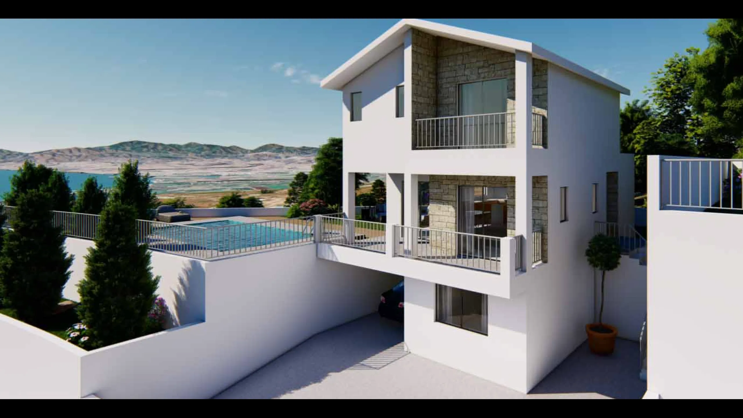 Stylish villas with sea and mountain view not far from Paphos 3