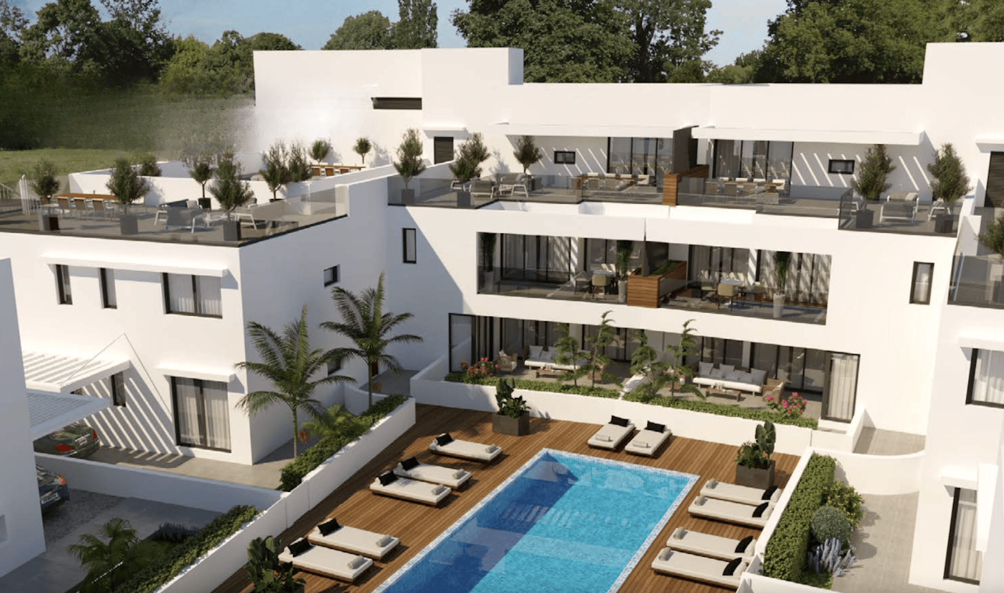 Стильные апартаменты и виллы с террасами на крыше, Кити, Ларнака 2