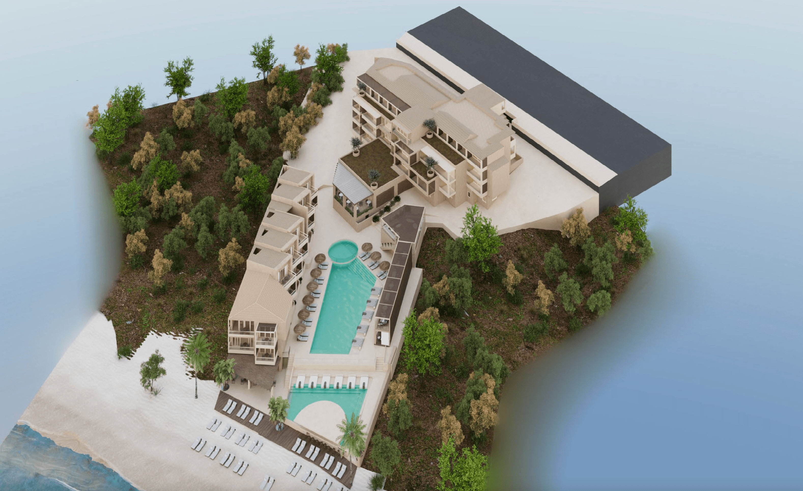 Apartments and duplexes in modern style, Lefkos 16