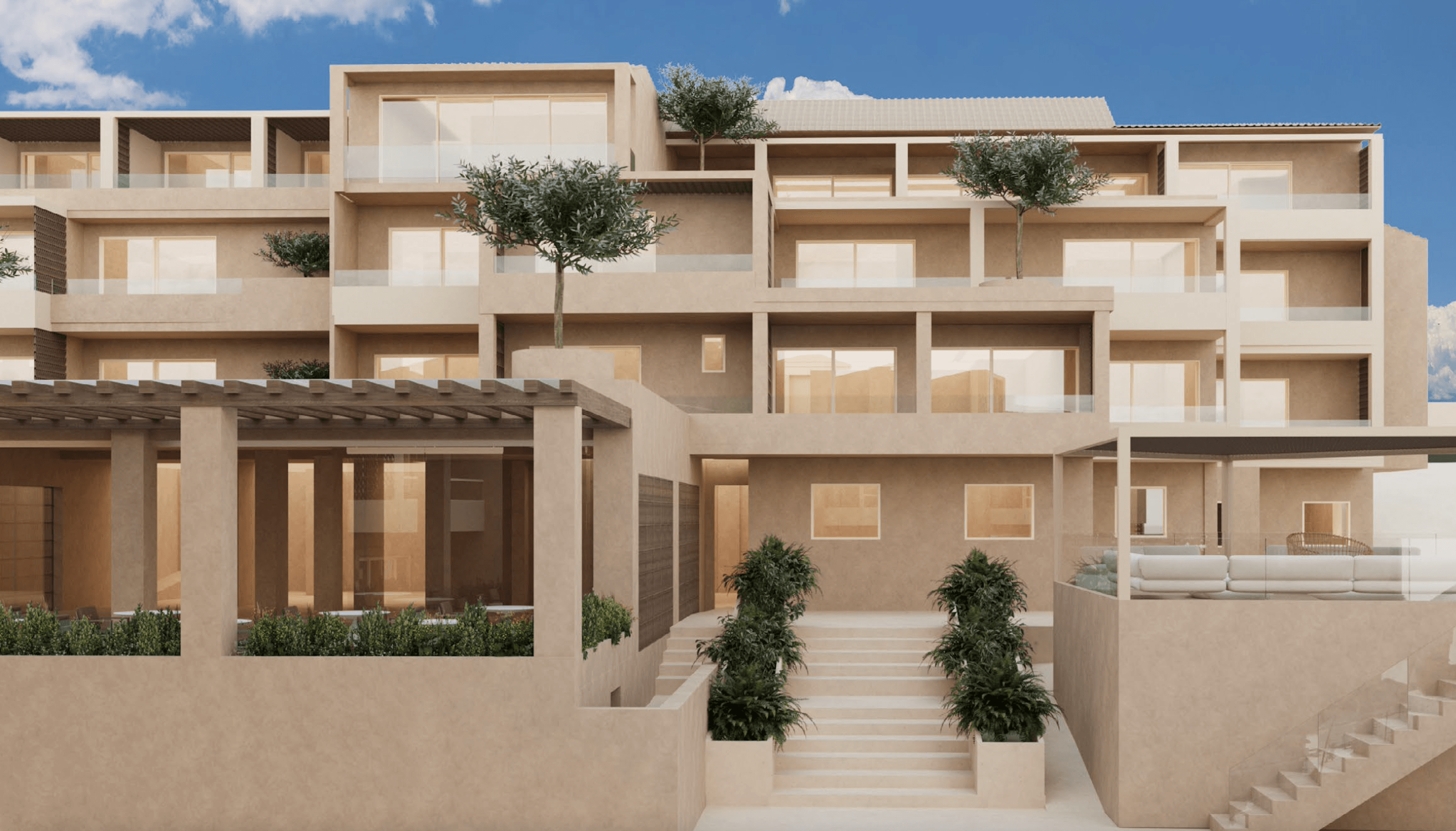 Apartments and duplexes in modern style, Lefkos 9