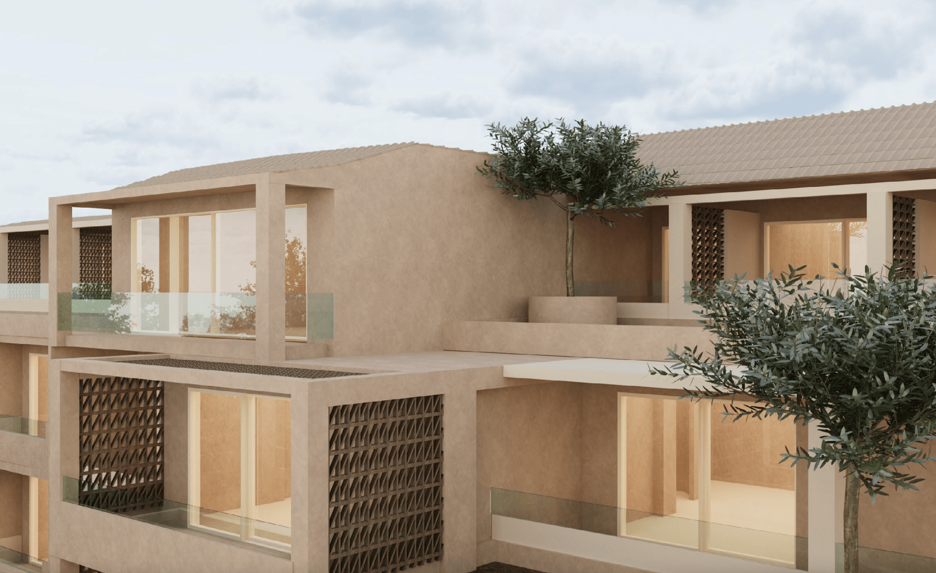 Apartments and duplexes in modern style, Lefkos 3