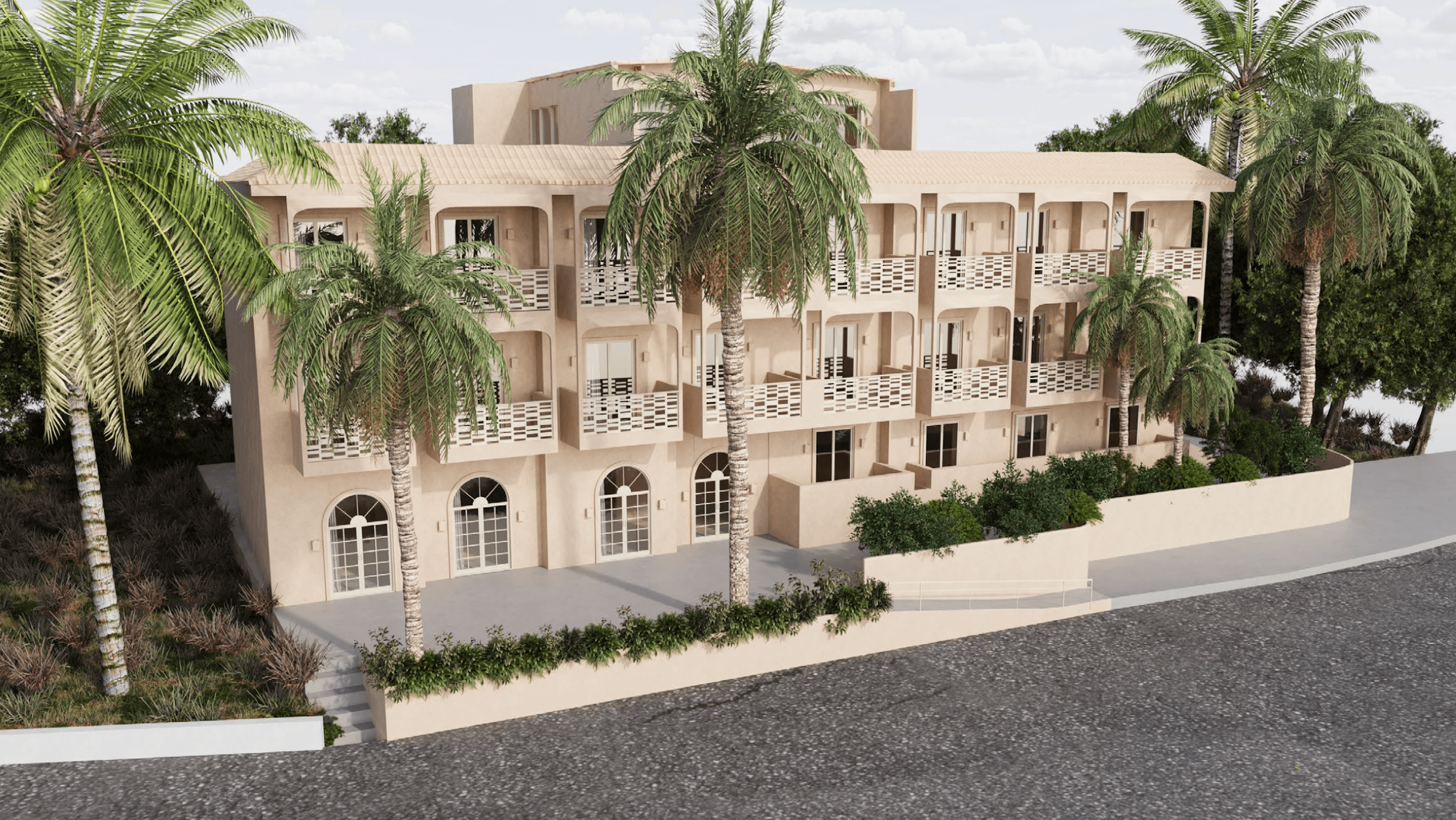 Apartments and duplexes in modern style, Lefkos 4