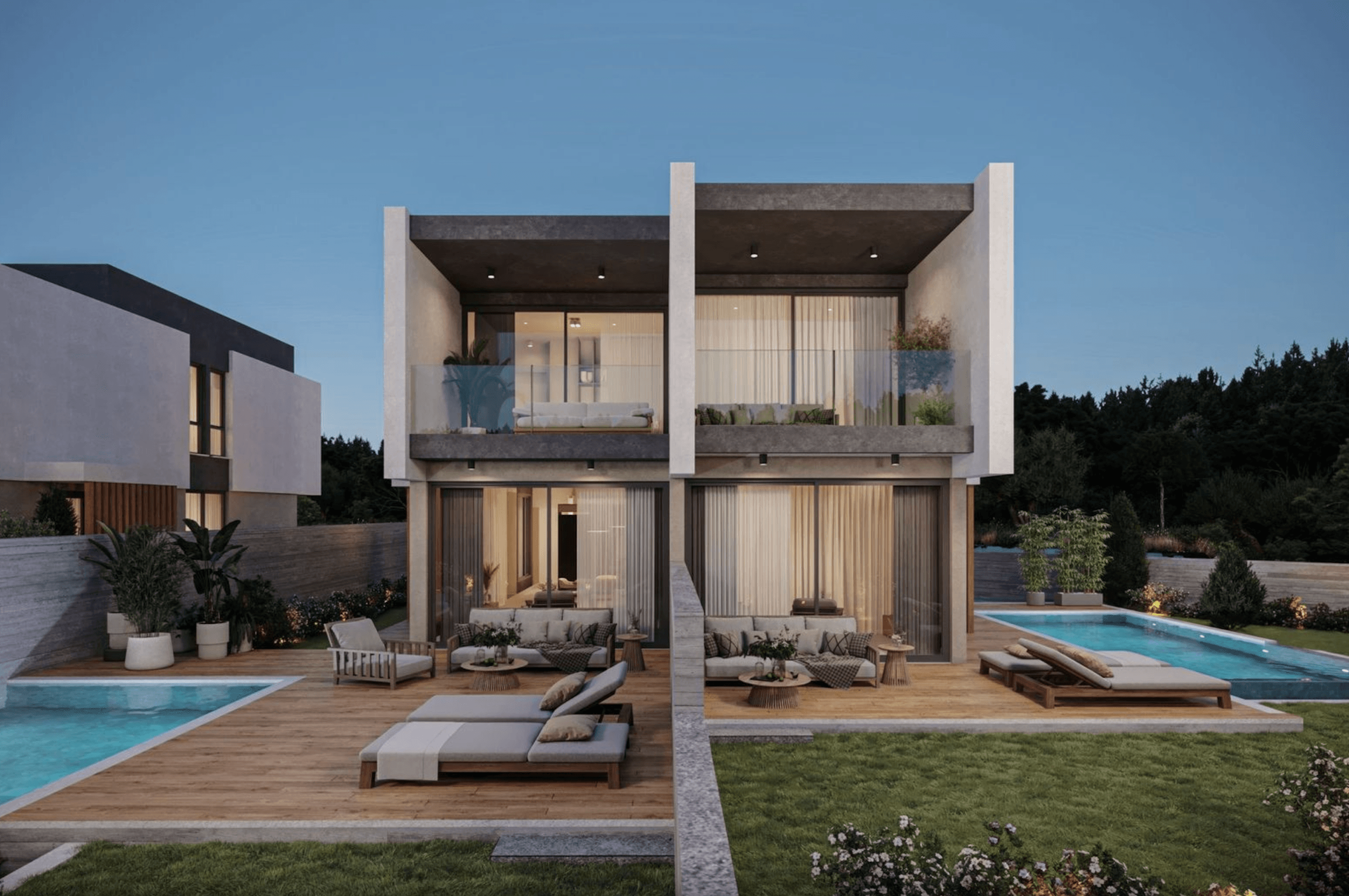 Apartments and villas in modern style, Chloraka, Paphos 1