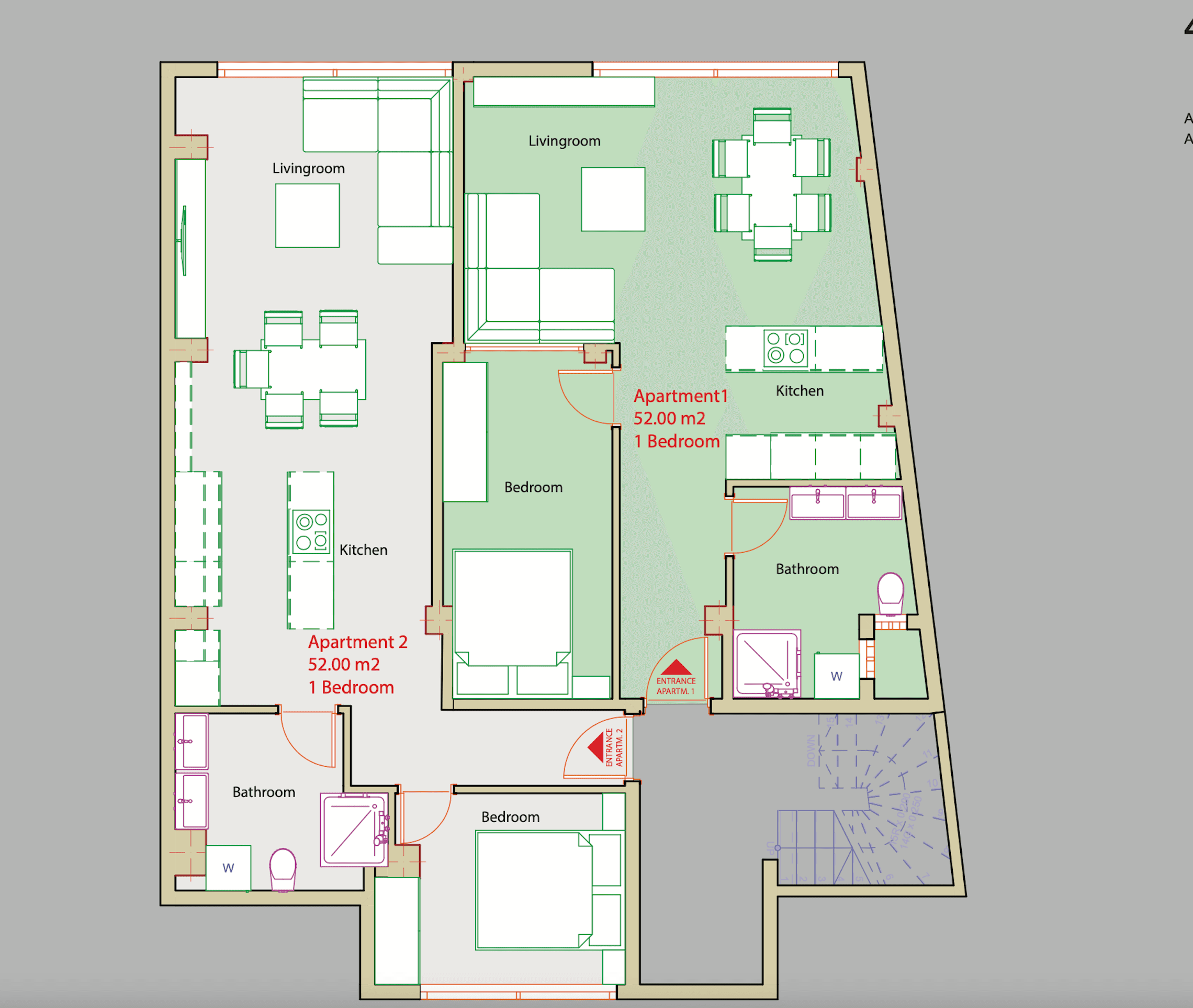 Apartments in modern style, Psirri, Athens 13