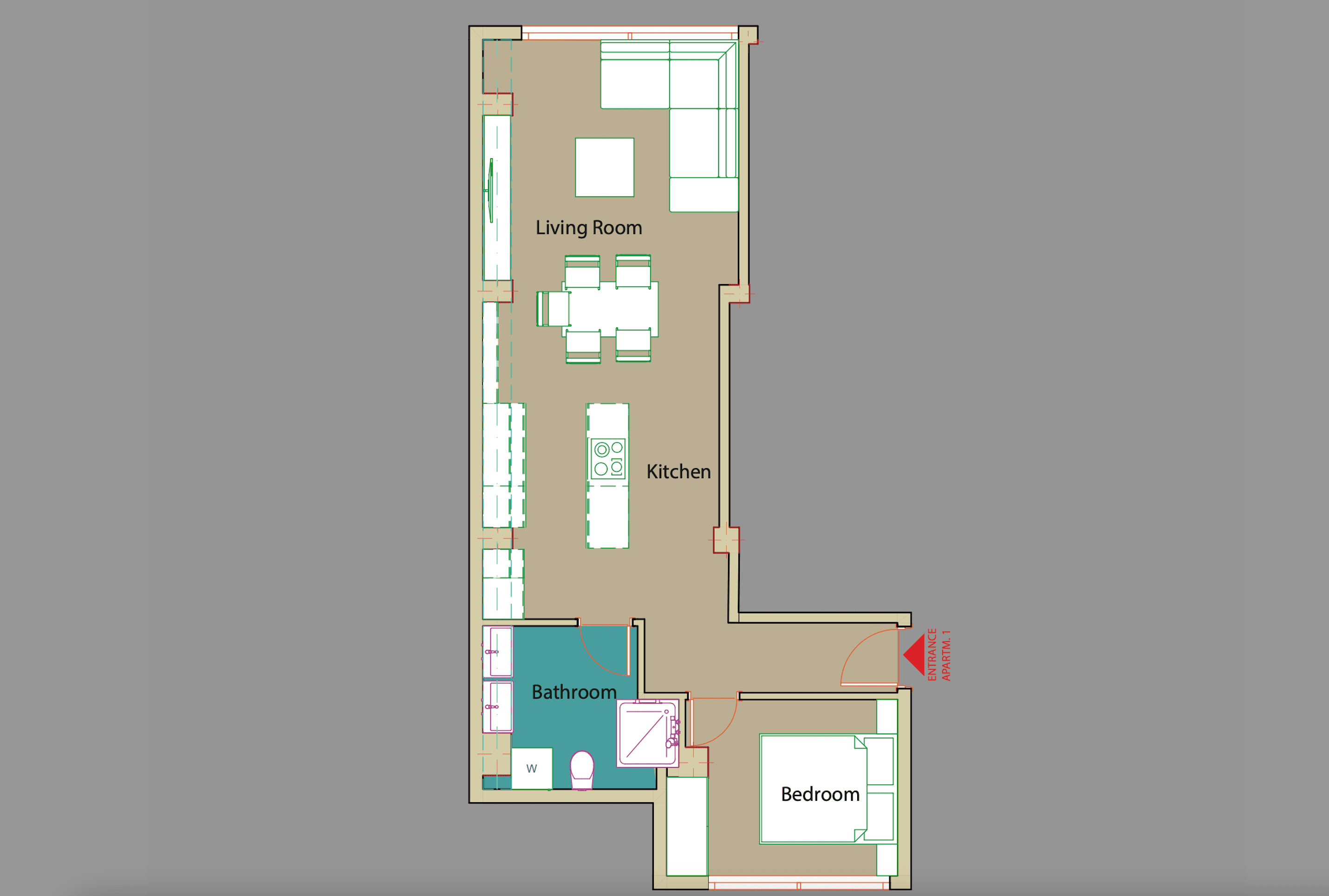 Apartments in modern style, Psirri, Athens 11