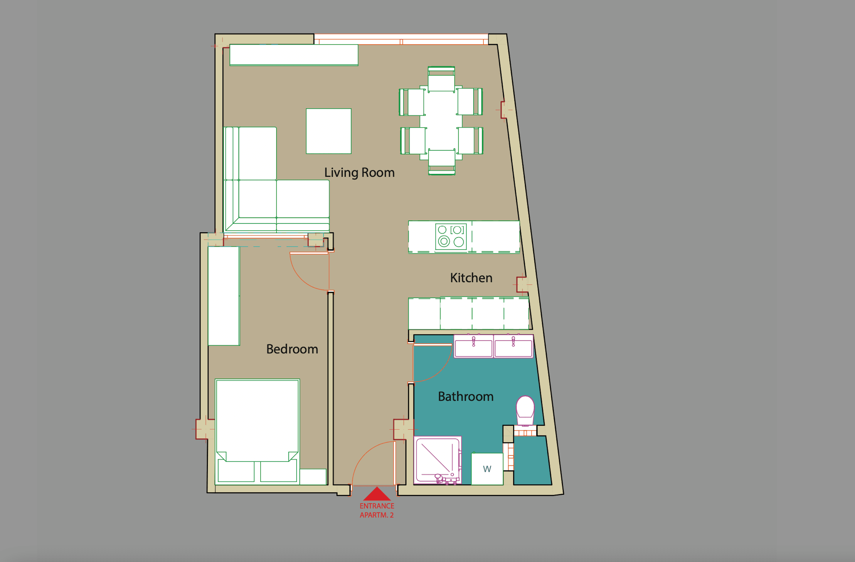 Apartments in modern style, Psirri, Athens 12
