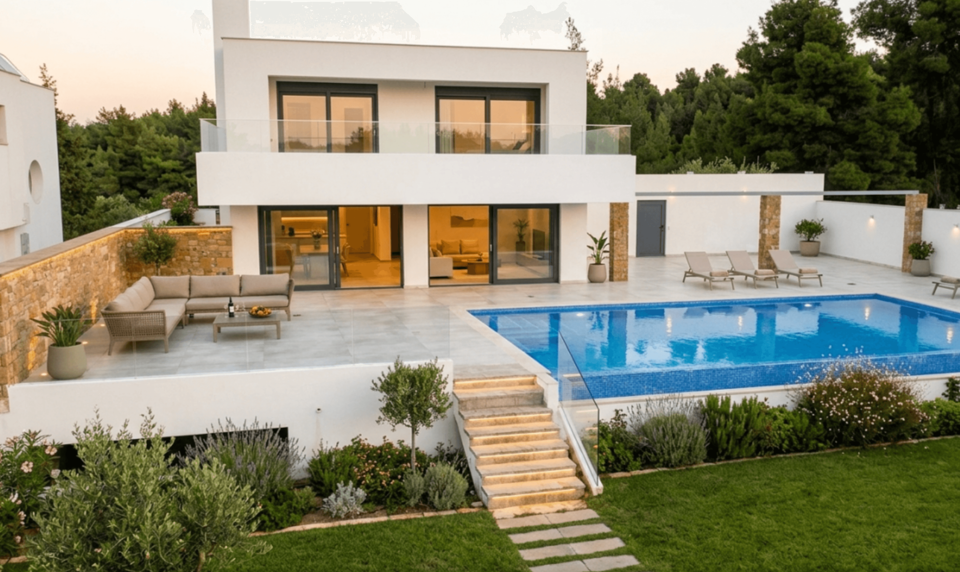 Villa with modern elements, Siviri 1