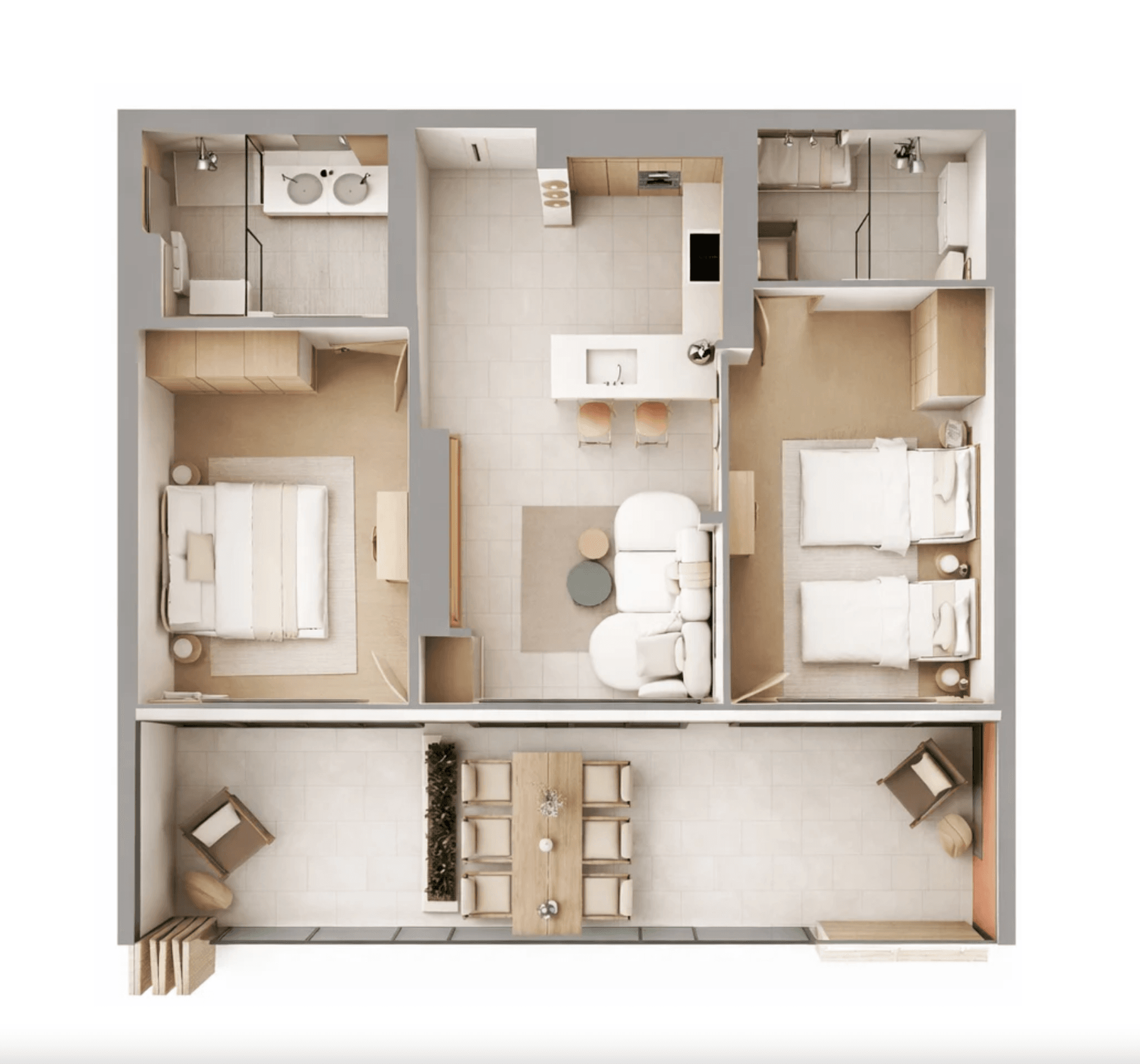 Apartments and villas in luxury resort on the seaside 19