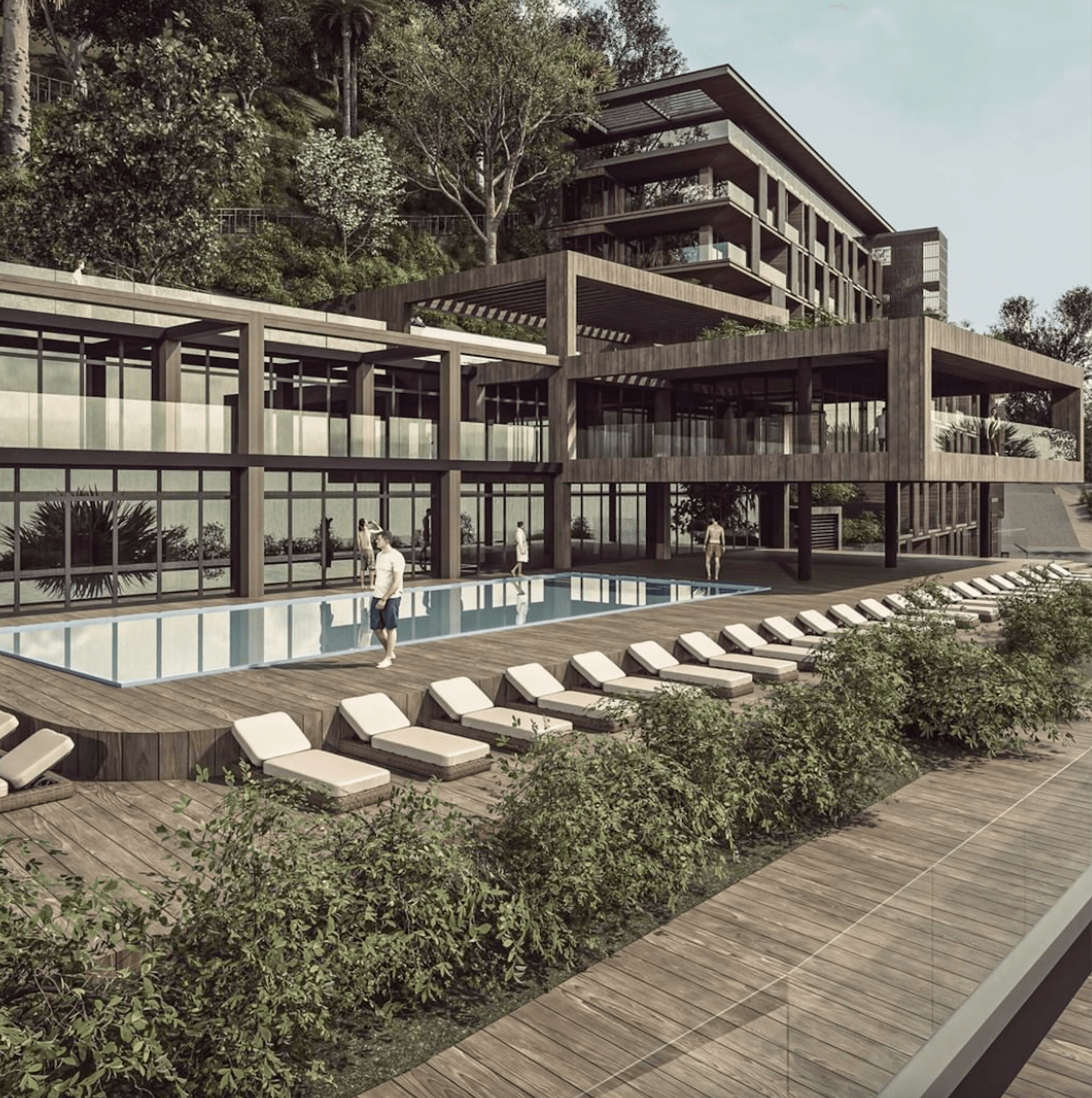 Apartments and villas in luxury resort on the seaside 9