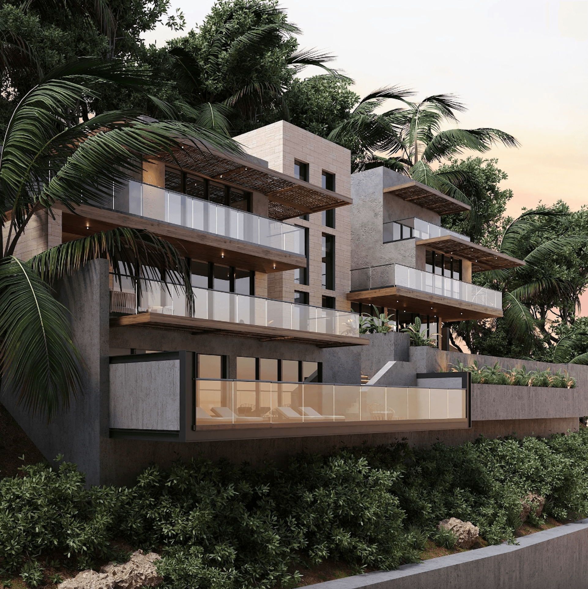 Apartments and villas in luxury resort on the seaside 7