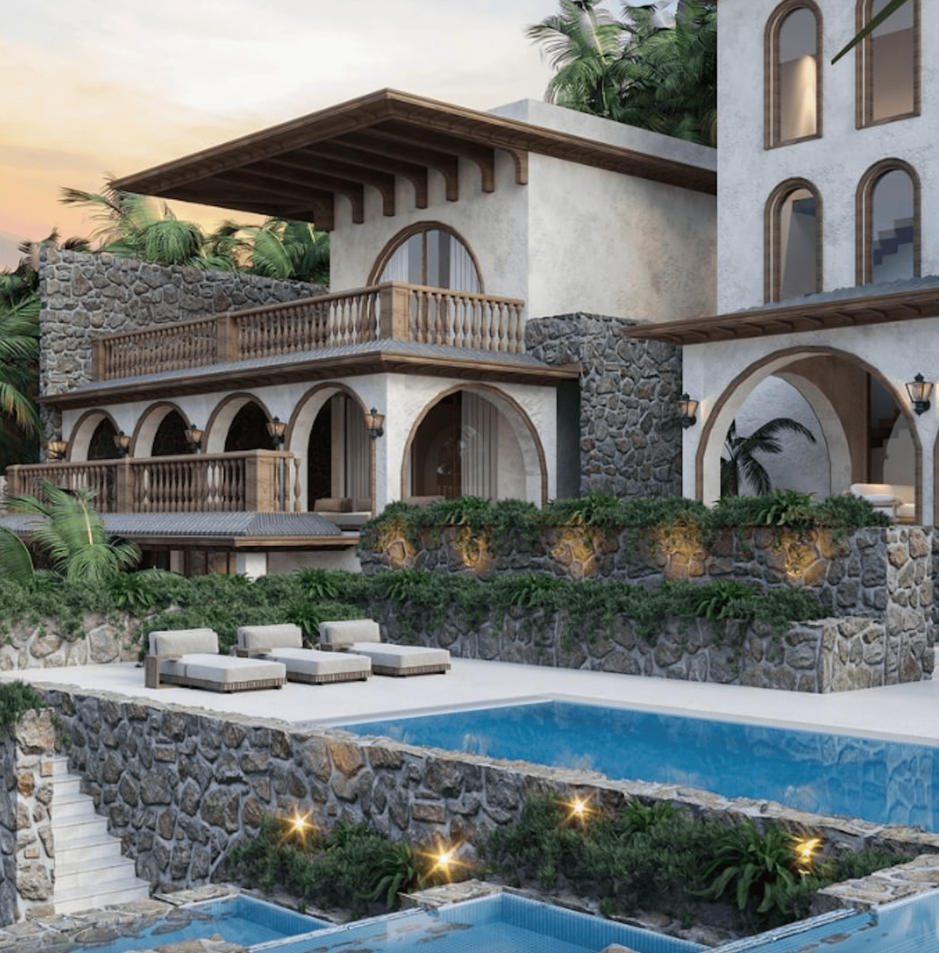 Apartments and villas in luxury resort on the seaside 8