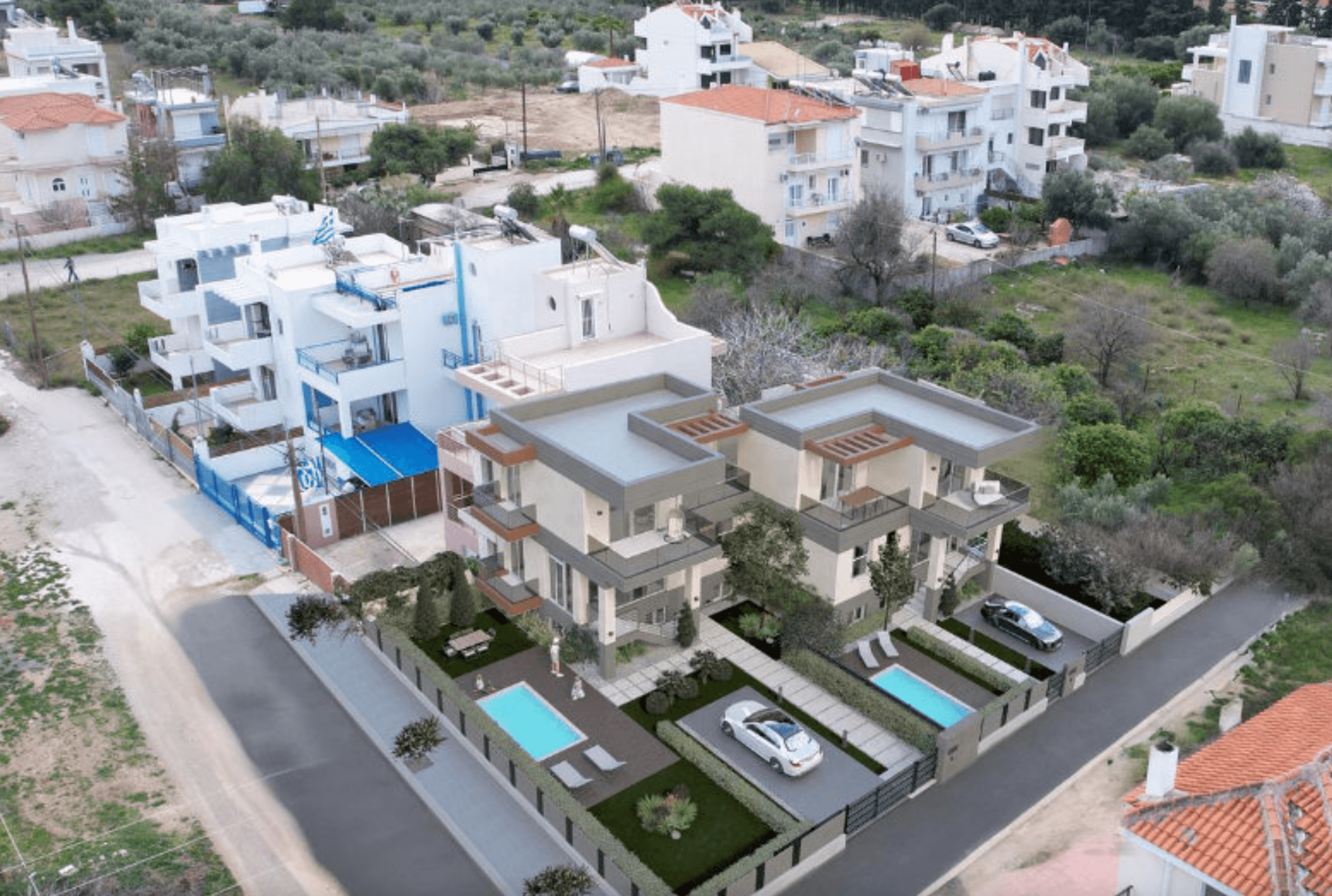 Twin villas with sea view, Loutraki 7