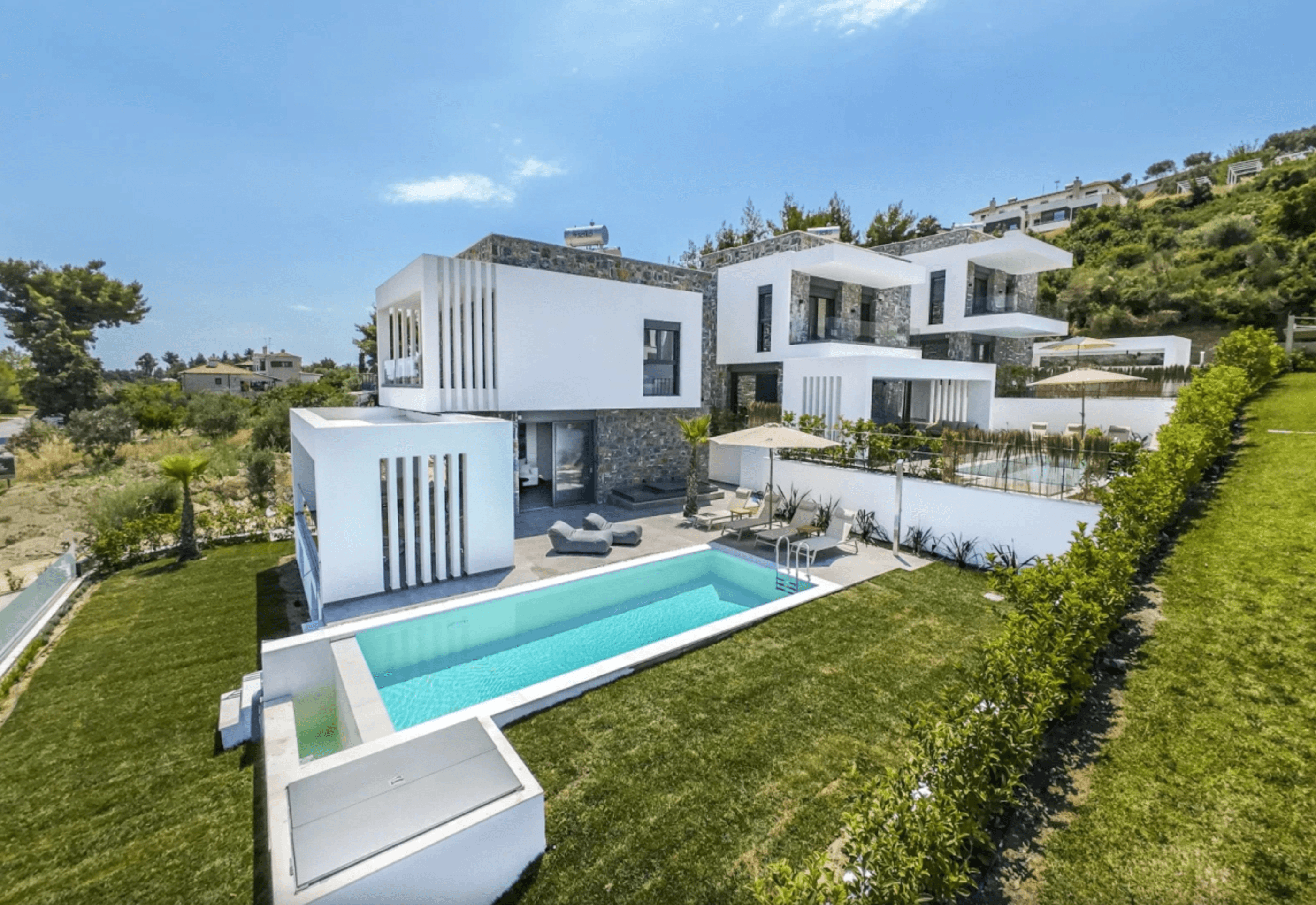 Villa with pool view, Pefkochori 4