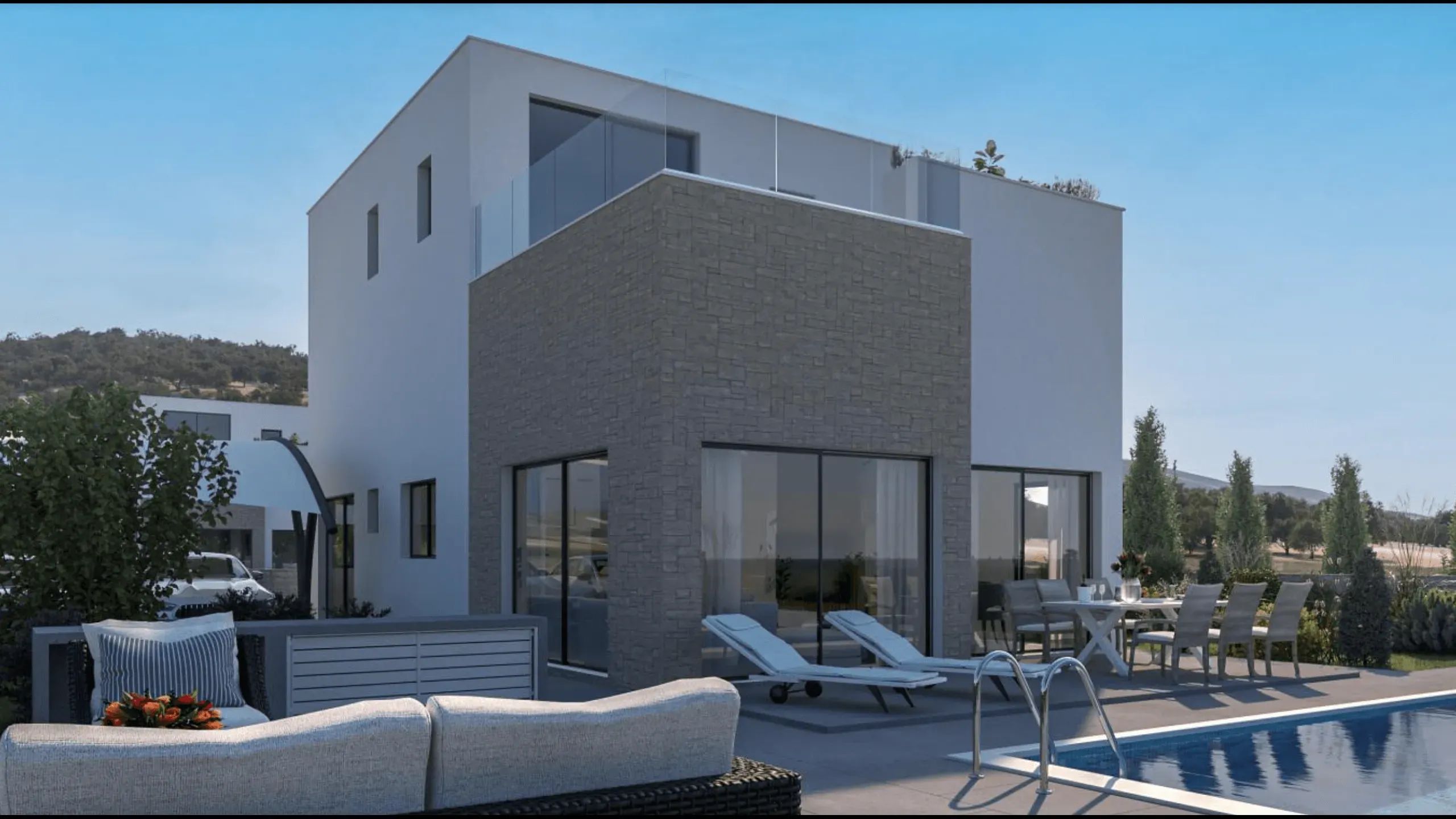 Stylish villas with sea view not far from Paphos 1