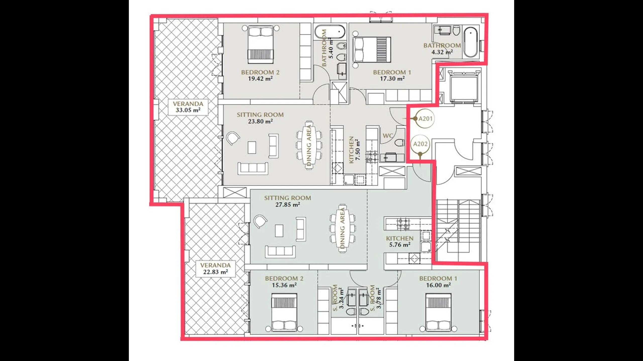 Apartments with 2 bedrooms and penthouse with 3 bedrooms in elite club complex 11